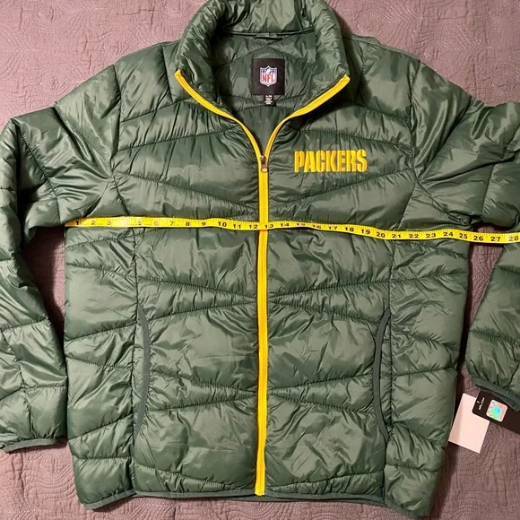 NWT NFL Green Bay Packers Puffer Jacket - XL Unisex - Picture 4 of 7
